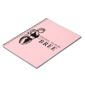 Vrouw Fitness Personal Training Minimalistisch Roz Notitieboek (Linkerzijde)