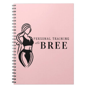 Vrouw Fitness Personal Training Minimalistisch Roz Notitieboek
