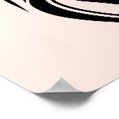 Vrouw Fitness Personal Training Minimalistisch Roz Poster (Hoek)