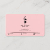 Vrouw Fitness Personal Training Minimalistisch Roz Visitekaartje (Achterkant)