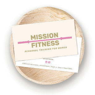Vrouw Fitness - Persoonlijke trainer roze Visitekaartje