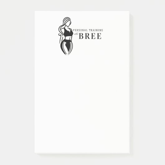 Vrouw Fitness persoonlijke training minimalistisch Post-it® Notes (Voorkant)