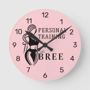 Vrouw Fitness persoonlijke training minimalistisch Ronde Klok