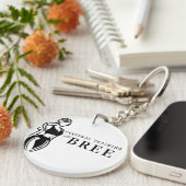 Vrouw Fitness persoonlijke training minimalistisch Sleutelhanger (Voorkant Rechts)