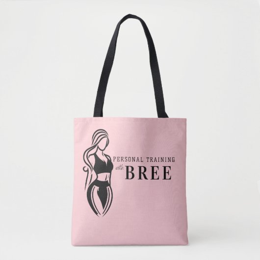 Vrouw Fitness persoonlijke training minimalistisch Tote Bag (Voorkant)