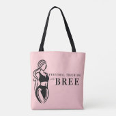 Vrouw Fitness persoonlijke training minimalistisch Tote Bag (Achterkant)