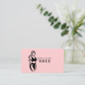 Vrouw Fitness persoonlijke training minimalistisch Visitekaartje (Staand voorkant)