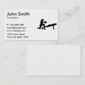 Vrouw fitness trainer visitekaartje (Voorkant / Achterkant)