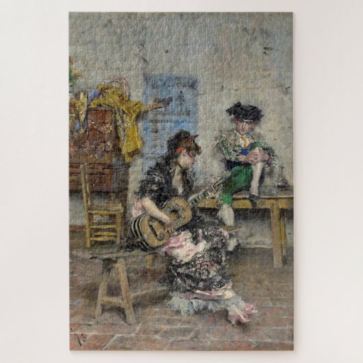 Vrouw Flamenco gitarist (Spaans gitarist) Legpuzzel (Verticaal)