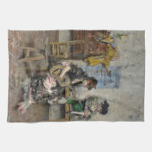 Vrouw Flamenco gitarist (Spaans gitarist) Theedoek (Horizontaal)