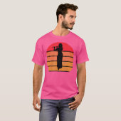 Vrouw Fluitspeler Sunset Silhouette Tshi T-shirt (Voorkant volledig)