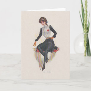  Vrouw Folie Fencer Note Kaart