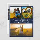 Vrouw Foto van het Bedankt- en liefdesscript Bedankkaart (Voorkant / Achterkant)