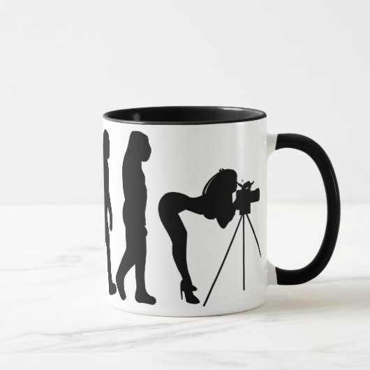 Vrouw Fotograaf Evolutie Mok (Rechts)