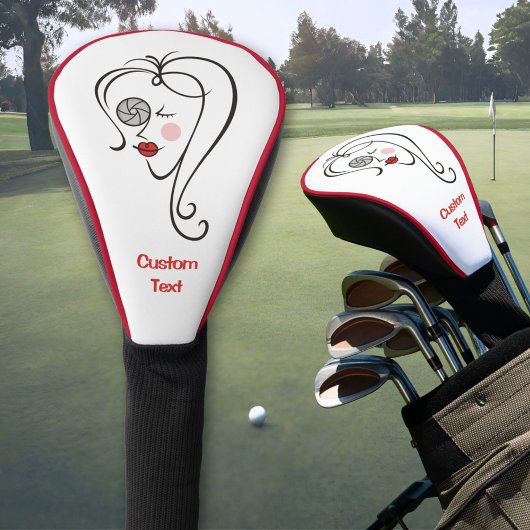 Vrouw fotograaf golfheadcover
