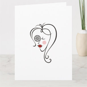 Vrouw fotograaf kaart