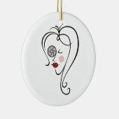 Vrouw fotograaf keramisch ornament (Rechts)