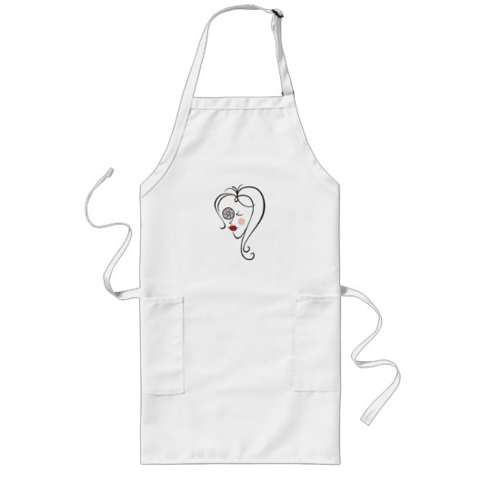 Vrouw fotograaf lang schort (Voorkant)