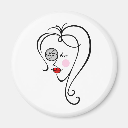 Vrouw fotograaf magneet (Voorkant)