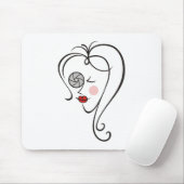 Vrouw fotograaf muismat (Met muis)