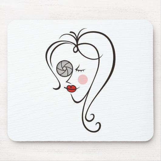 Vrouw fotograaf muismat (Voorkant)