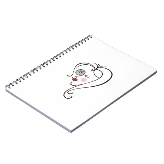 Vrouw fotograaf notitieboek (Linkerzijde)