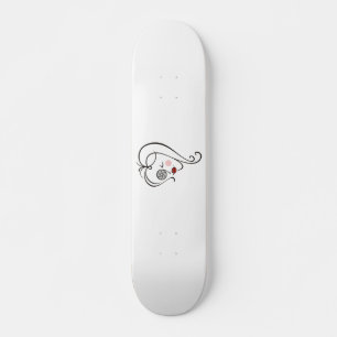 Vrouw fotograaf persoonlijk skateboard