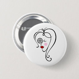 Vrouw fotograaf ronde button 5,7 cm