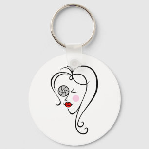 Vrouw fotograaf sleutelhanger