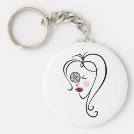 Vrouw fotograaf sleutelhanger