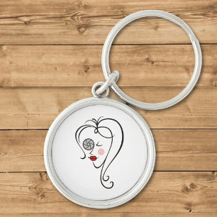 Vrouw fotograaf sleutelhanger