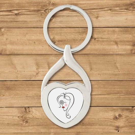 Vrouw fotograaf sleutelhanger