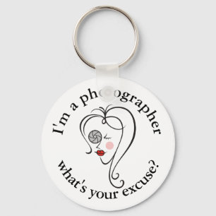 Vrouw fotograaf sleutelhanger