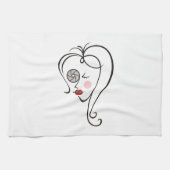 Vrouw fotograaf theedoek (Horizontaal)