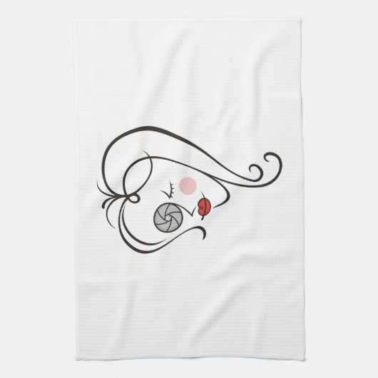 Vrouw fotograaf theedoek (Verticaal)