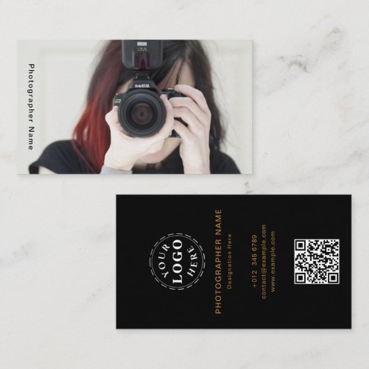 Vrouw Fotograaf Visitekaartje (Voorkant / Achterkant)