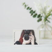 Vrouw Fotograaf Visitekaartje (Staand voorkant)
