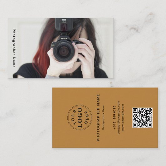 Vrouw Fotograaf Visitekaartje (Voorkant / Achterkant)