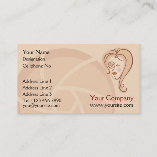 Vrouw Fotograaf Visitekaartjes (Voorkant)