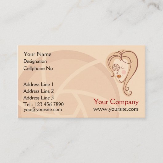 Vrouw Fotograaf Visitekaartjes (Voorkant)