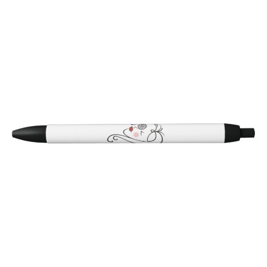 Vrouw fotograaf zwarte inkt pen (Voorkant)