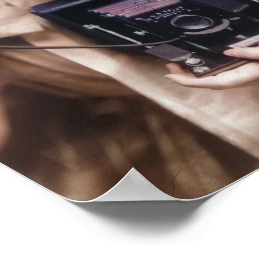  vrouw fotografe Poster (Hoek)