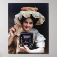 vrouw fotografe Poster