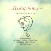 Vrouw Fotografietvenster Cling Raamsticker (Vel 3)