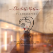 Vrouw Fotografietvenster Cling Raamsticker (Vel 2)