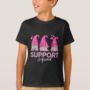 Vrouw Fun Gnomies Support Squad Borstkanker Awar T-shirt