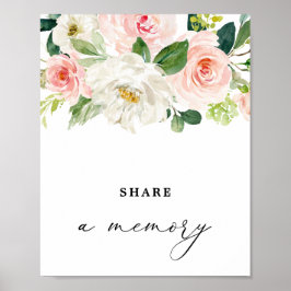 Vrouw Funeral Share A Memory Sign, Memory Poster
