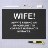 Vrouw Funny Typography Vrouw Tissuepapier (Craft)
