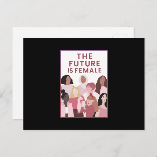 Vrouw Future Feestdagenkaart (Voorkant / Achterkant)