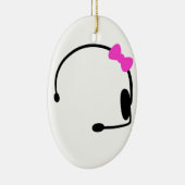 Vrouw Gamer Keramisch Ornament (Rechts)